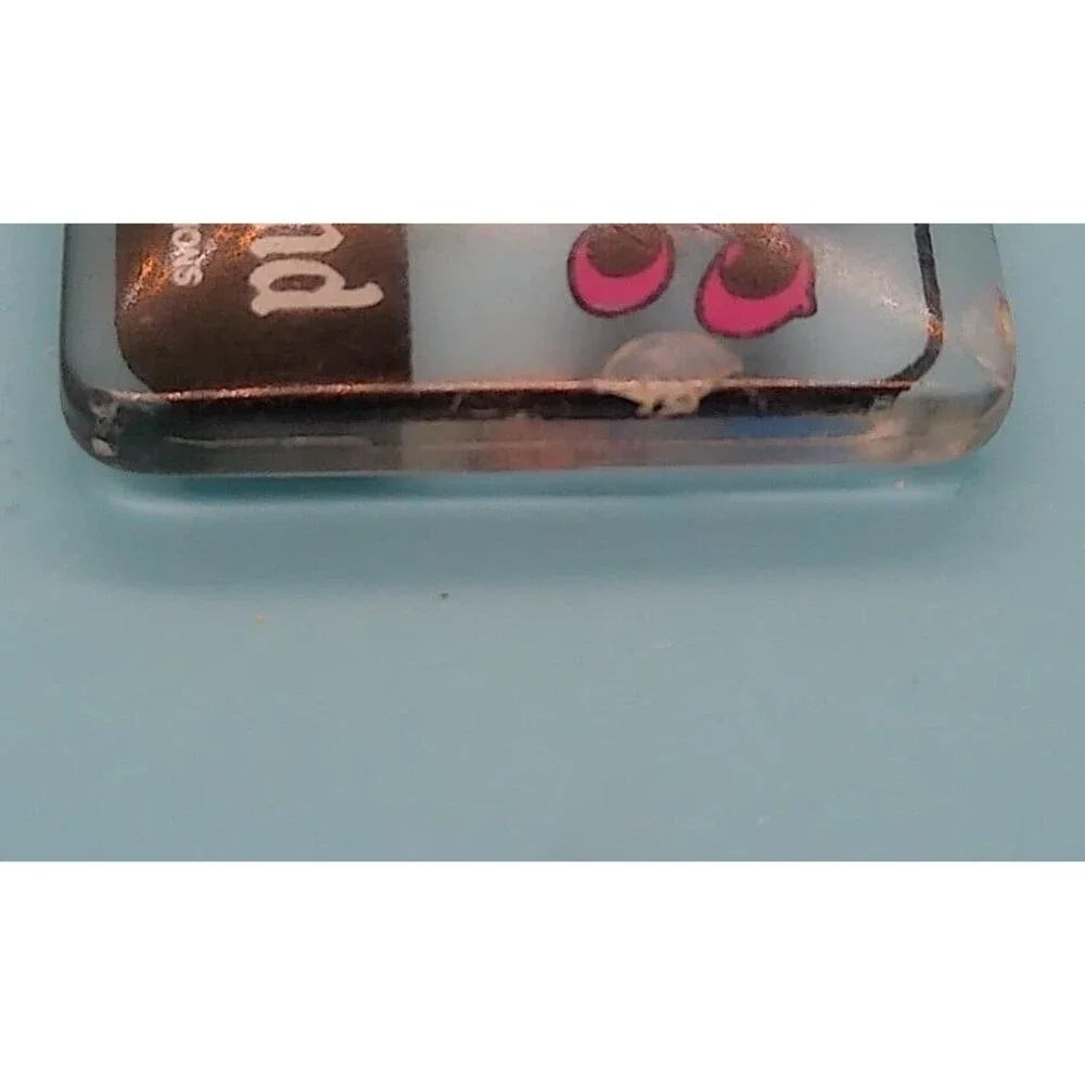 Disney Minnie Mouse Disneyland Keychain Clear Plastic 1.5
